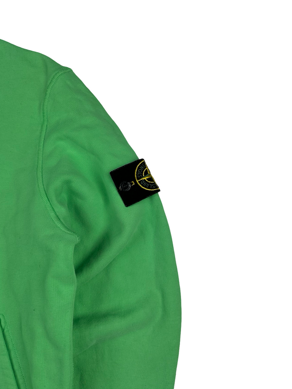 Stone Island 2022 Green Pullover Cotton Hoodie - Medium