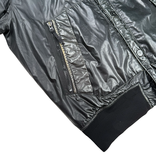 Stone Island 2011 Black Mussola Gommata Hooded Jacket - XL
