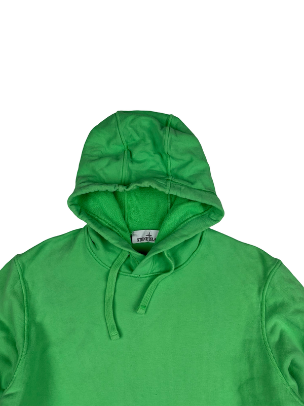 Stone Island 2022 Green Pullover Cotton Hoodie - Medium