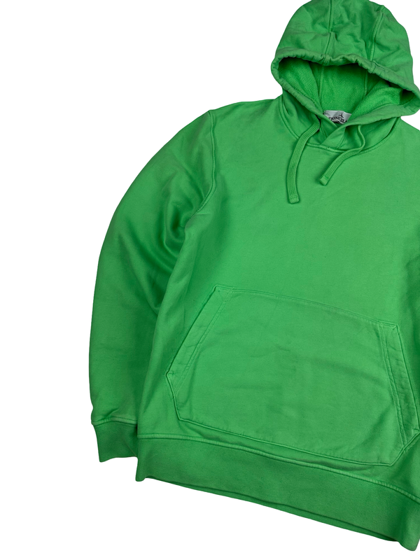 Stone Island 2022 Green Pullover Cotton Hoodie - Medium
