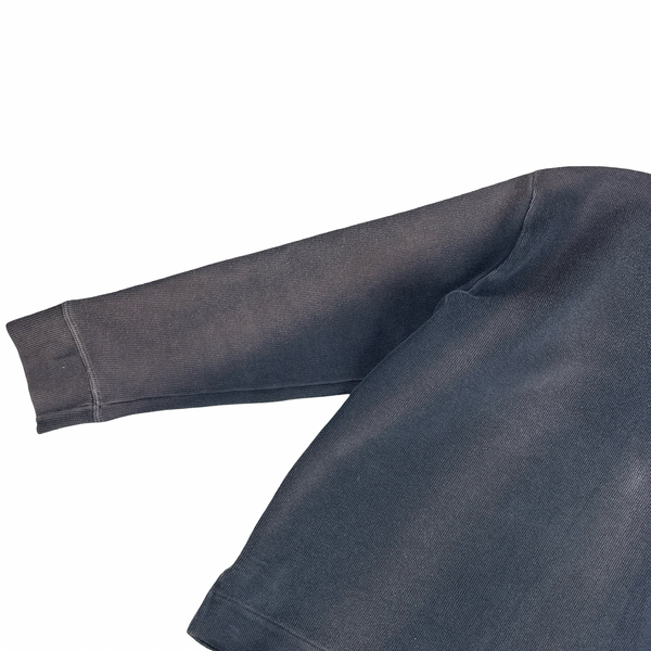 Stone Island Vintage 1999 Navy Cotton Blend Mock Neck Jumper - Medium