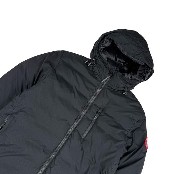 Canada Goose Lodge Black Down Hooded  Jacket - Medium