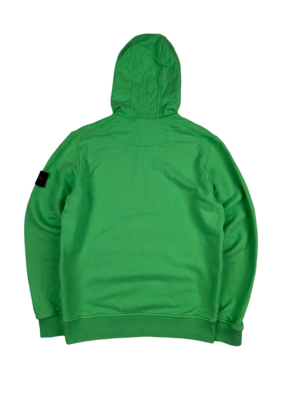 Stone Island 2022 Green Pullover Cotton Hoodie - Medium