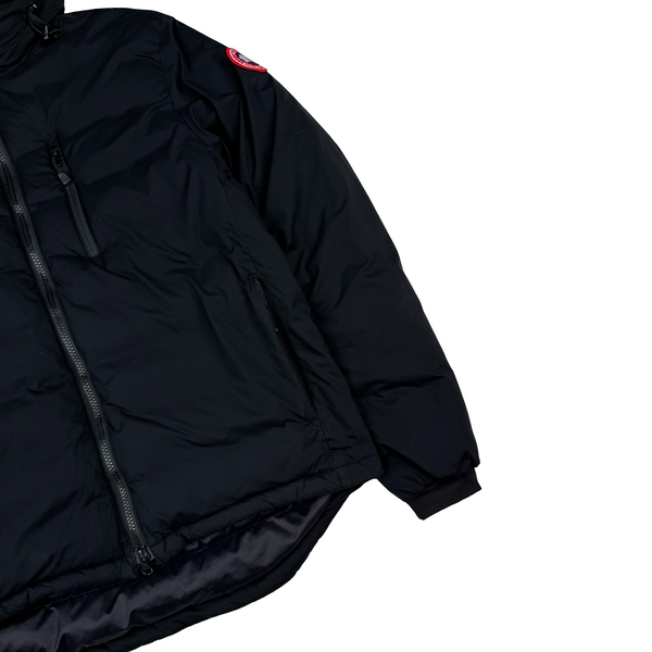 Canada Goose Lodge Black Down Hooded  Jacket - Medium