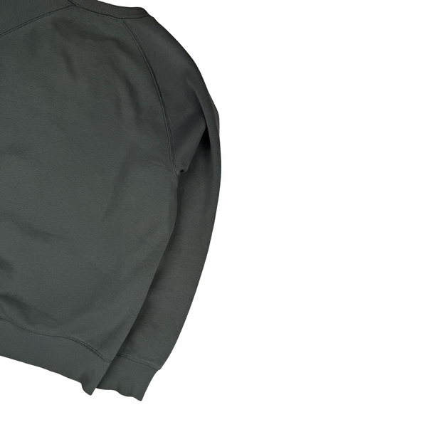 Carhartt Sage Green Thick Cotton Blend Crew Neck Jumper - Small