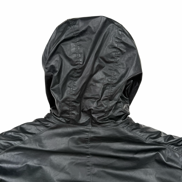 Stone Island 2011 Black Mussola Gommata Hooded Jacket - XL