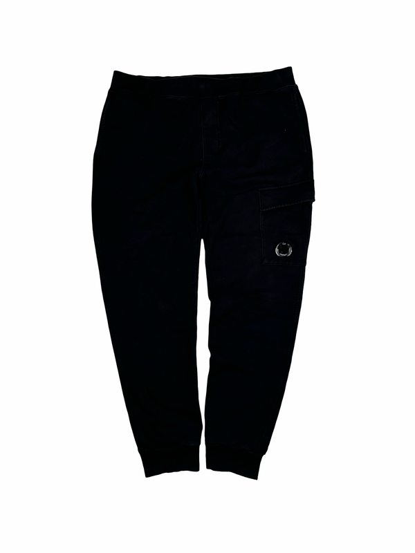 CP Company Black Cotton Lens Viewer Joggers - XL