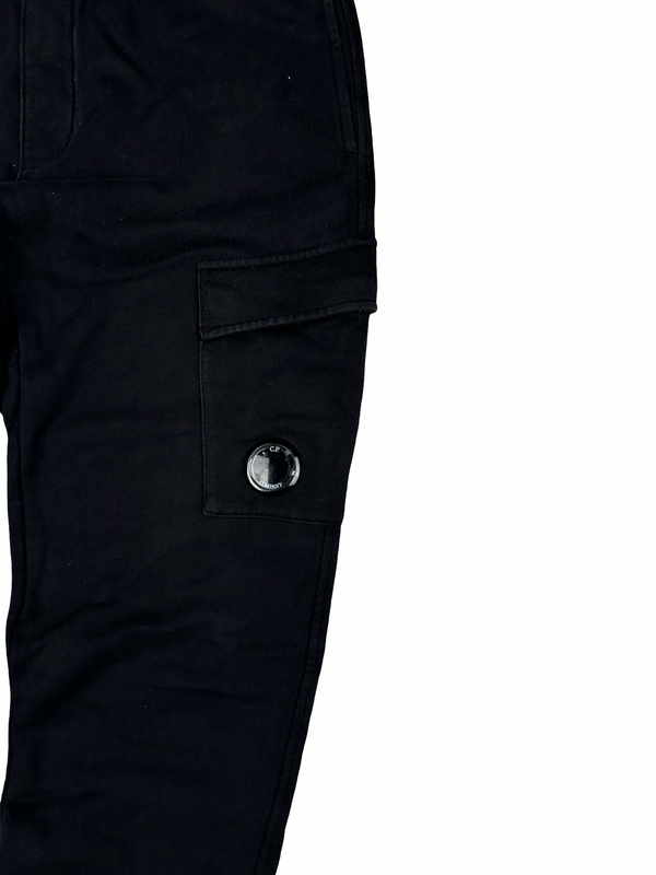 CP Company Black Cotton Lens Viewer Joggers - XL