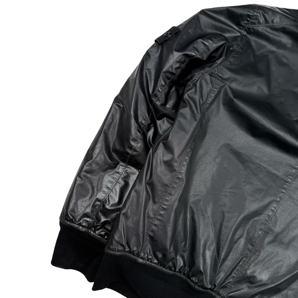 Stone Island 2011 Black Mussola Gommata Hooded Jacket - XL