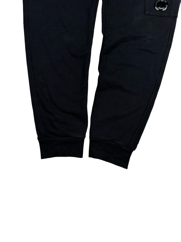 CP Company Black Cotton Lens Viewer Joggers - XL