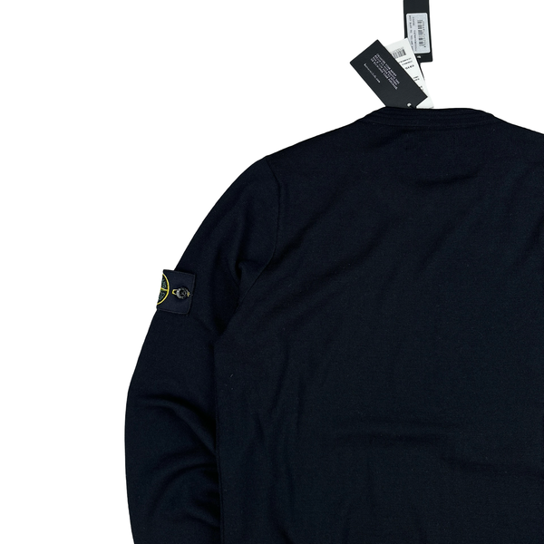 Stone Island 2022 Black Knitted Jumper - Small