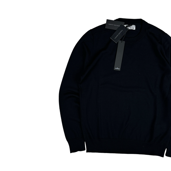 Stone Island 2022 Black Knitted Jumper - Small