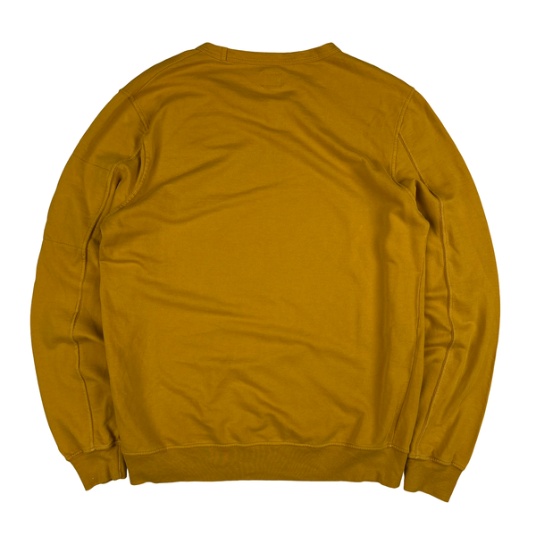 CP Company Mustard Yellow Cotton Crewneck Sweatshirt - Medium