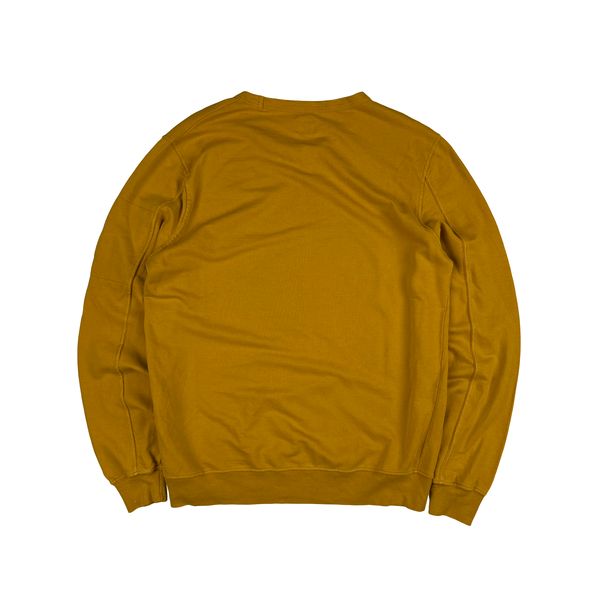 CP Company Mustard Yellow Cotton Crewneck Sweatshirt - Medium