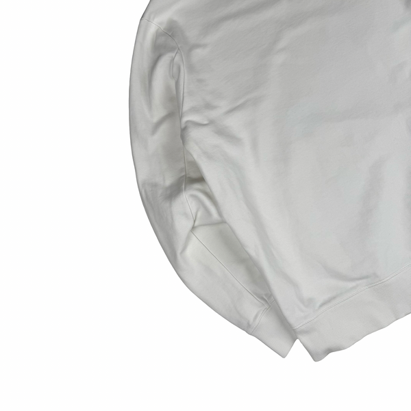 CP Company White Cotton Lens Viewer Crewneck - Large