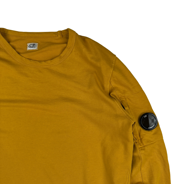 CP Company Mustard Yellow Cotton Crewneck Sweatshirt - Medium