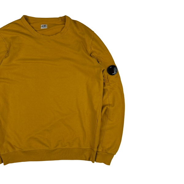 CP Company Mustard Yellow Cotton Crewneck Sweatshirt - Medium