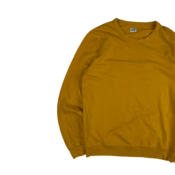 CP Company Mustard Yellow Cotton Crewneck Sweatshirt - Medium