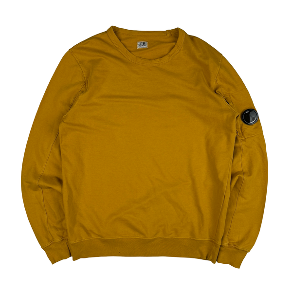 CP Company Mustard Yellow Cotton Crewneck Sweatshirt - Medium