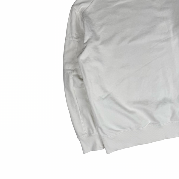 CP Company White Cotton Lens Viewer Crewneck - Large