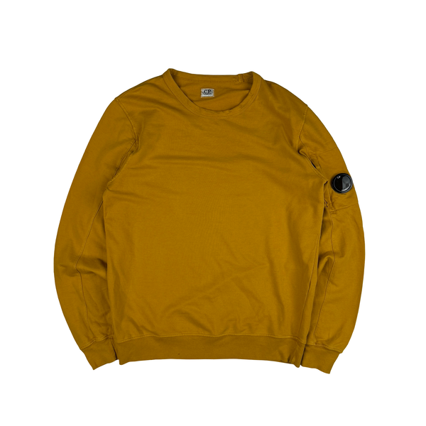 CP Company Mustard Yellow Cotton Crewneck Sweatshirt - Medium