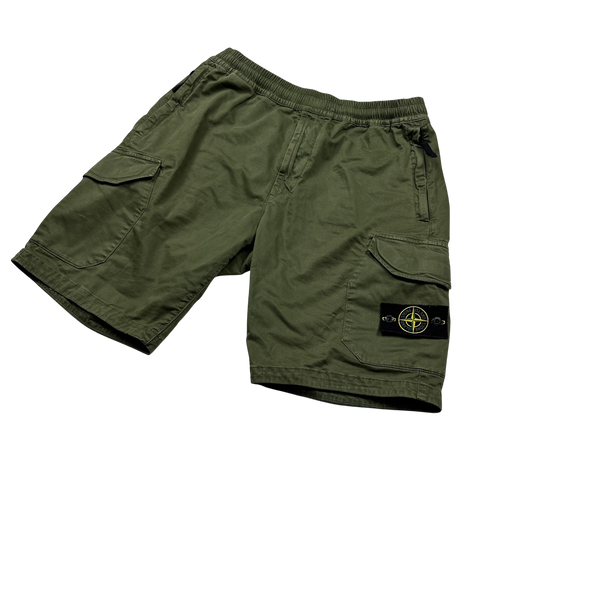 Stone Island 2020 Khaki Cargo Shorts - 32"