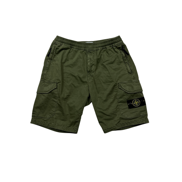 Stone Island 2020 Khaki Cargo Shorts - 32"