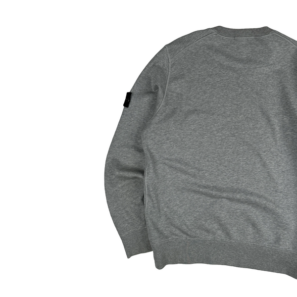Stone Island 2022 Grey Cotton Crewneck Sweatshirt - Medium