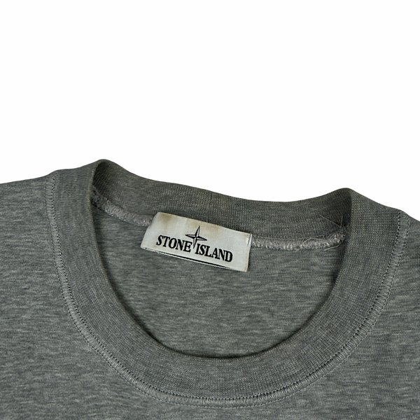 Stone Island 2022 Grey Cotton Crewneck Sweatshirt - Medium