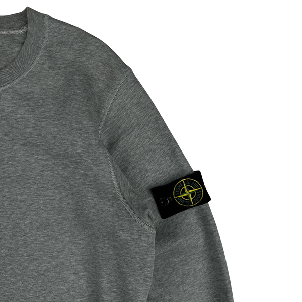Stone Island 2022 Grey Cotton Crewneck Sweatshirt - Medium
