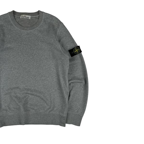 Stone Island 2022 Grey Cotton Crewneck Sweatshirt - Medium