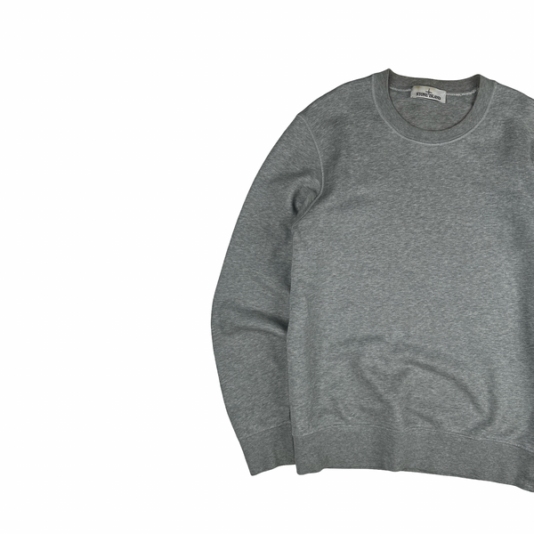 Stone Island 2022 Grey Cotton Crewneck Sweatshirt - Medium