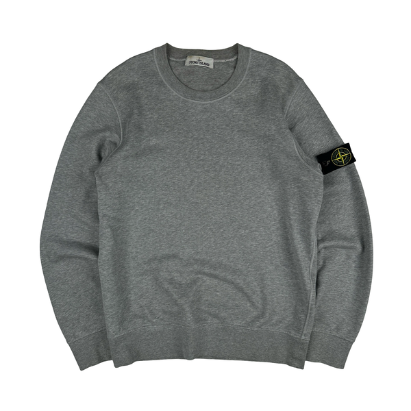 Stone Island 2022 Grey Cotton Crewneck Sweatshirt - Medium