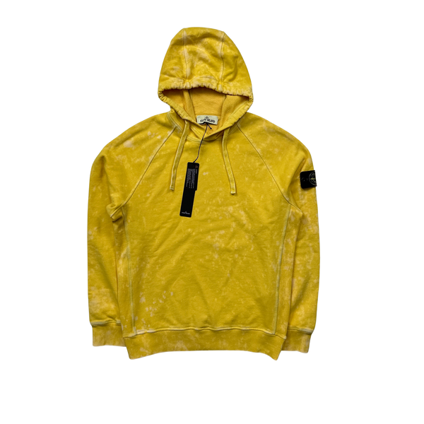 Stone Island 2022 Camo OVD Yellow Pullover Hoodie - Small