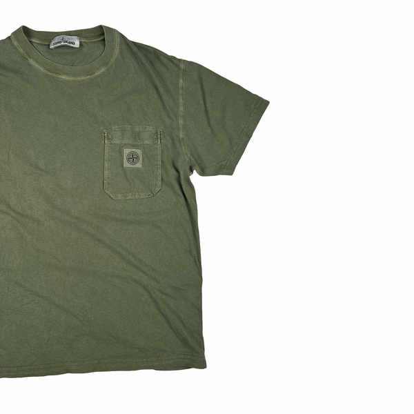 Stone Island Sage Green Cotton T Shirt - XL