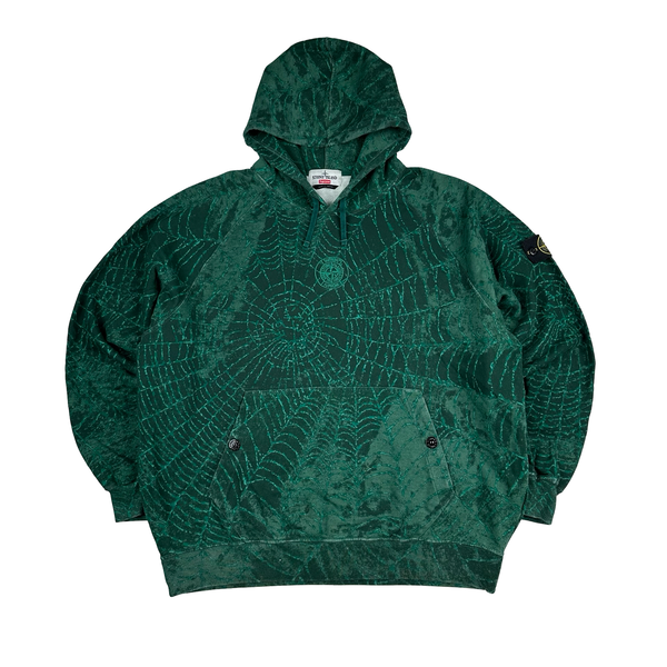 Stone Island x Supreme 2023 Spiderweb Hoodie - XXL