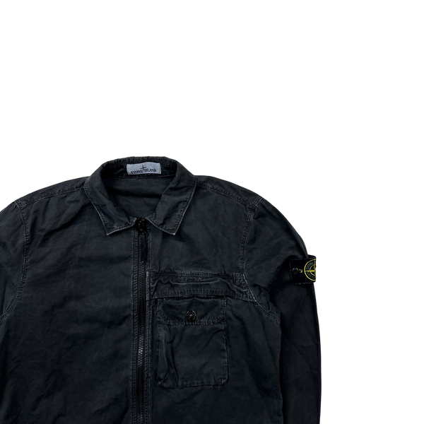 Stone Island 2020 Black Zipped Overshirt - Medium