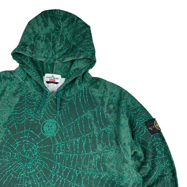 Stone Island x Supreme 2023 Spiderweb Hoodie - XXL