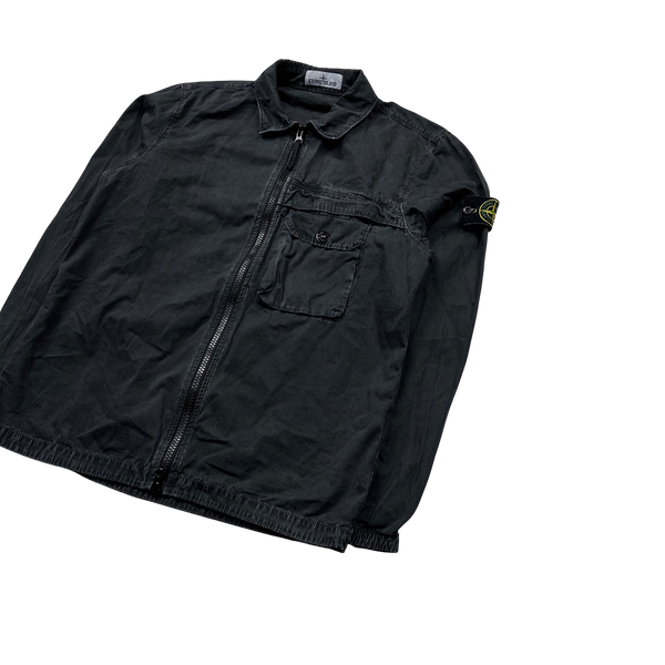 Stone Island 2020 Black Zipped Overshirt - Medium
