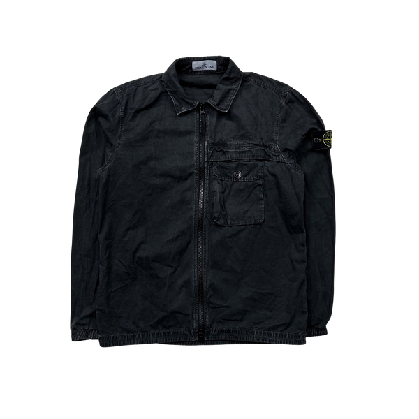 Stone Island 2020 Black Zipped Overshirt - Medium