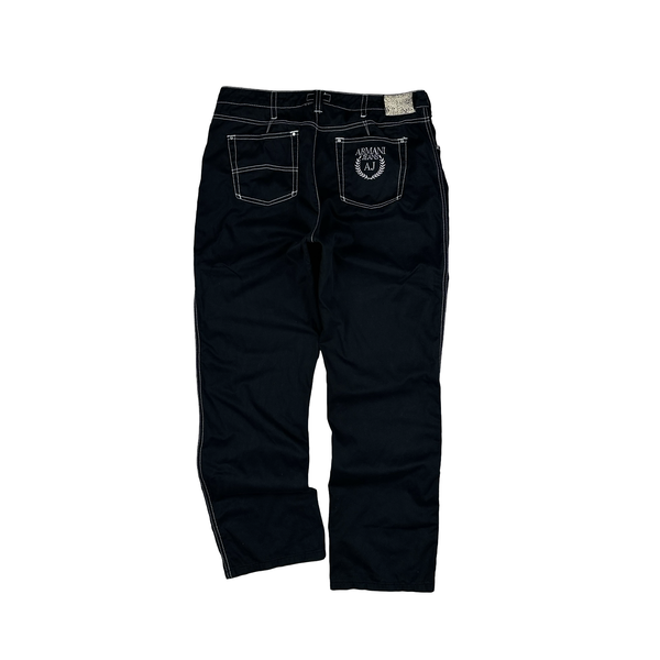 Armani Jeans 2000's Smart Contrast Stitch Chino Trousers - Medium