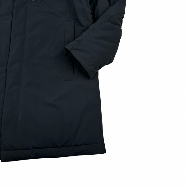Stone Island 2025 Black Micro Twill Primaloft Long Jacket - Medium