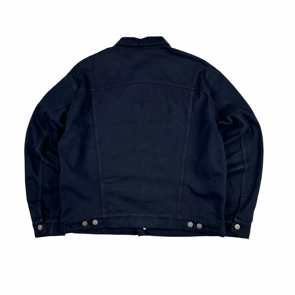 Stone Island x Supreme 2023 Navy Bull Denim TC Jacket - Medium