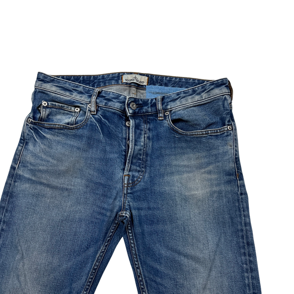 Stone Island 2017 Slim Fit Light Wash Jeans - 32"