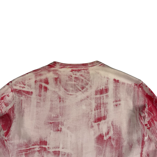 Stone Island Pink Hand Corrosion Crewneck Sweatshirt - Large
