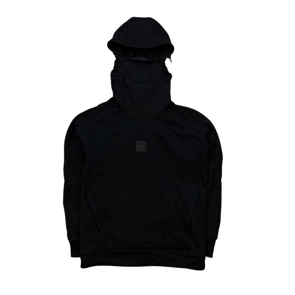 CP Company Black Metropolis Face Mask Hoodie - Small