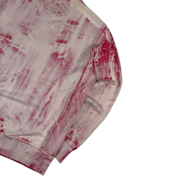 Stone Island Pink Hand Corrosion Crewneck Sweatshirt - Large