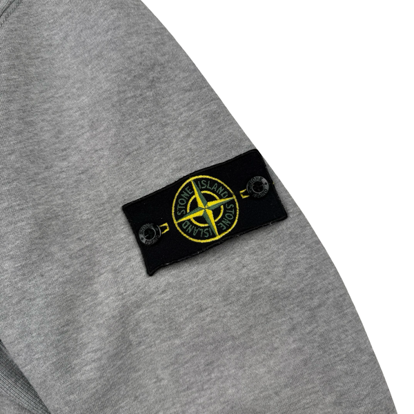 Stone Island Grey Zipped Cotton Hoodie - XL