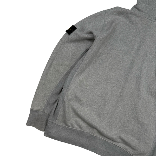 Stone Island Grey Zipped Cotton Hoodie - XL