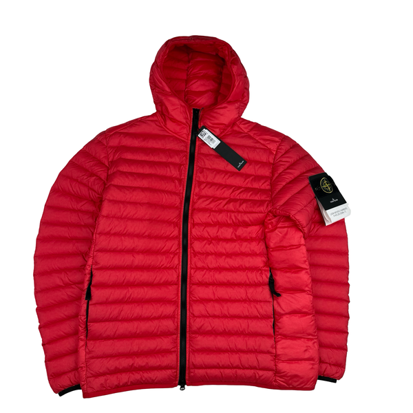 Stone Island 2022 Red Loom Woven R Nylon Down TC Puffer -Medium